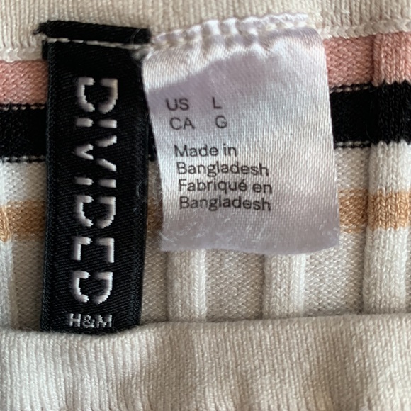 H&M divided tank top. Multi-colored stripes. Size Large - Picture 2 of 4